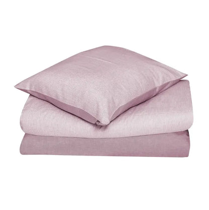 Påslakanset Runmarö 2-dels burgundy röd/vit - Bäddset