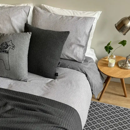 Påslakanset Runmarö 2-dels svart/vit - Bäddset