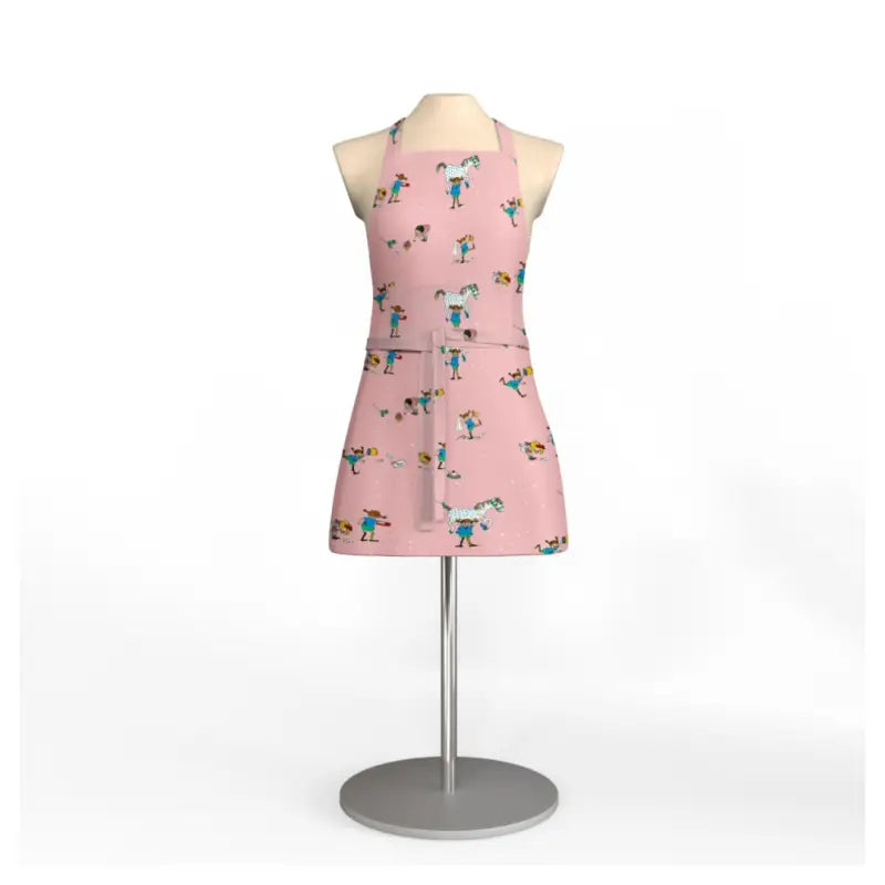 Pippi med vänner barnförkläde rosa - Textil