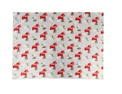 Pläd orsa dalahäst beige - Pläd