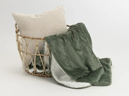 Pläd Sherpa 130x170 Grön - Pläd