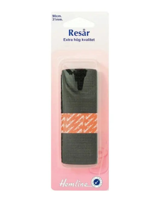 Resår 31 mm svart - resår
