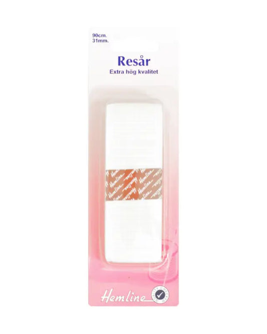 Resår 31 mm vit - Sytillbehör