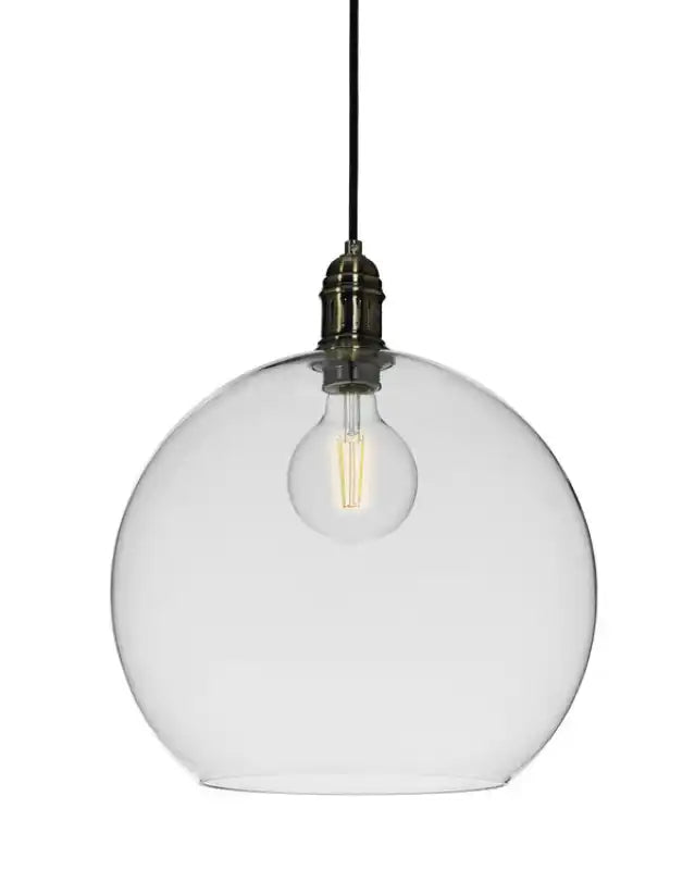 Rhonda Taklampa i glas antikmässing 35 cm - Taklampa