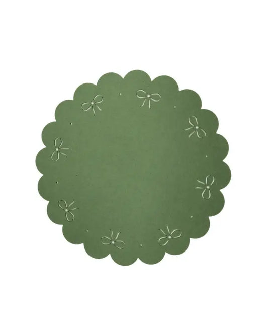 Ribbon filttablett rund grön 38 cm - Bordstablett