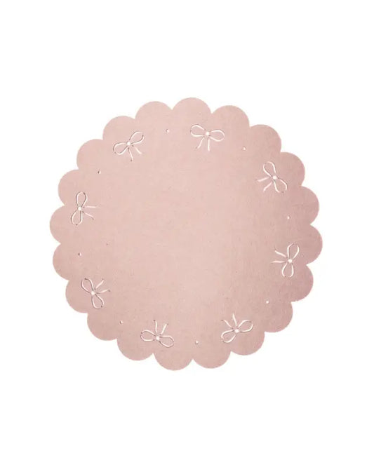 Ribbon filttablett rund rosa 38 cm - Underlägg