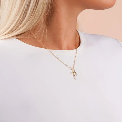 Ribbon small pendant neck 42 g/clear - Halsband