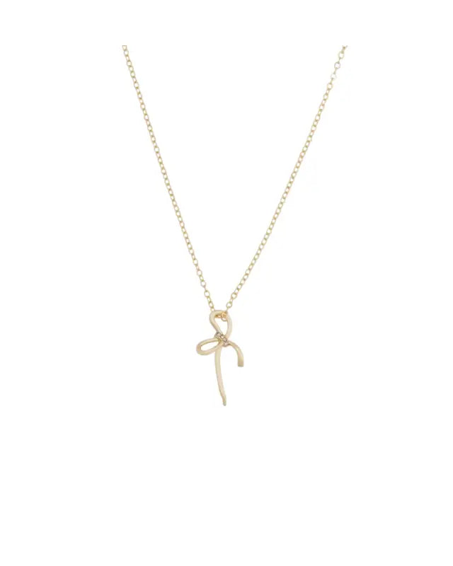 Ribbon small pendant neck 42 g/clear - Halsband