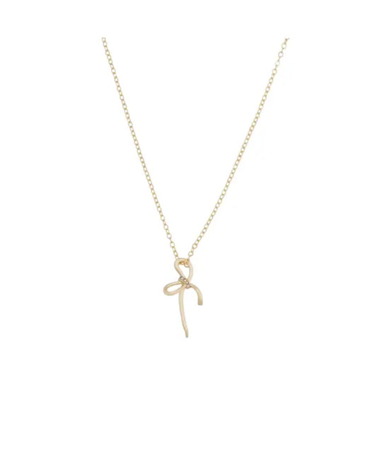 Ribbon small pendant neck 42 g/clear - Halsband