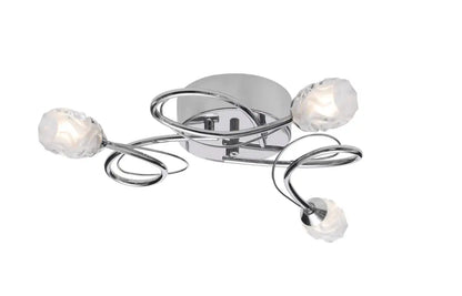 Rose krom plafond 3-arm - Plafond