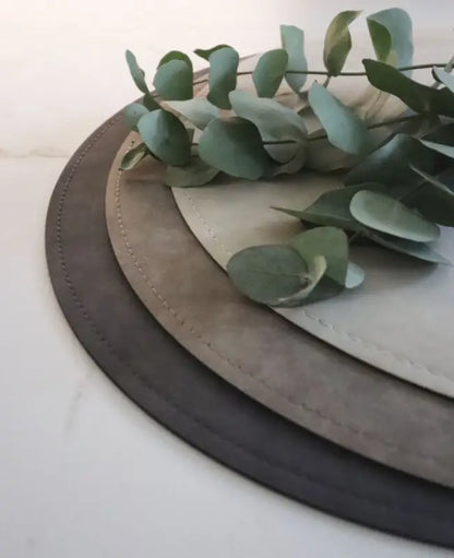 Rund bordstablett Vejby beige - Bordstablett