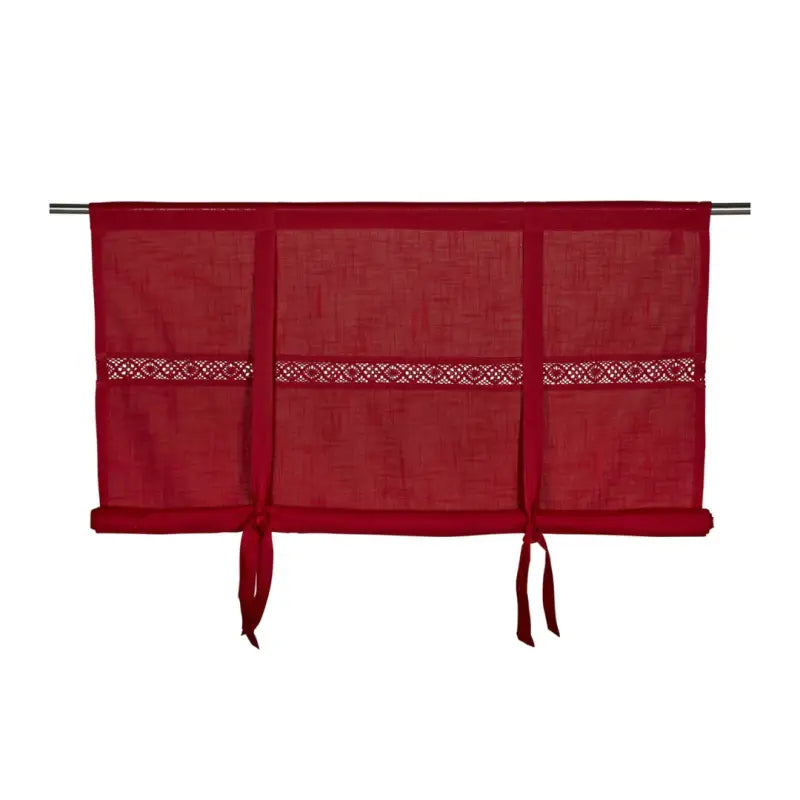 Sanna hissgardin röd 180 cm - Textil