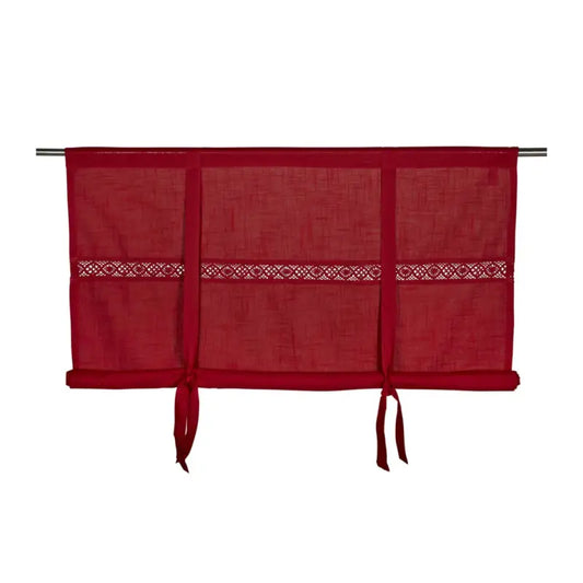 Sanna hissgardin röd 180 cm - Textil