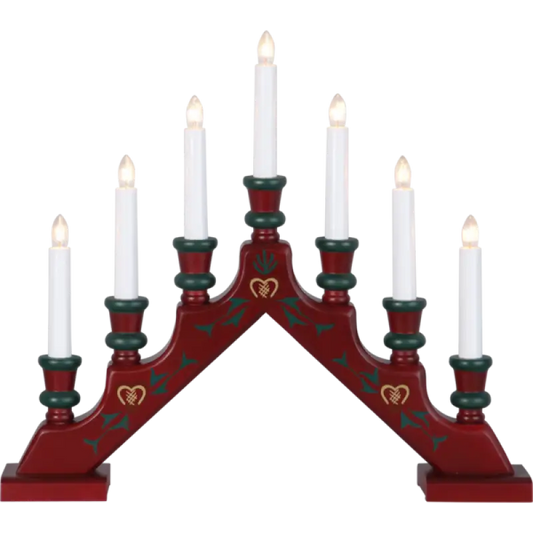 Sara julstake röd - Adventsljusstake