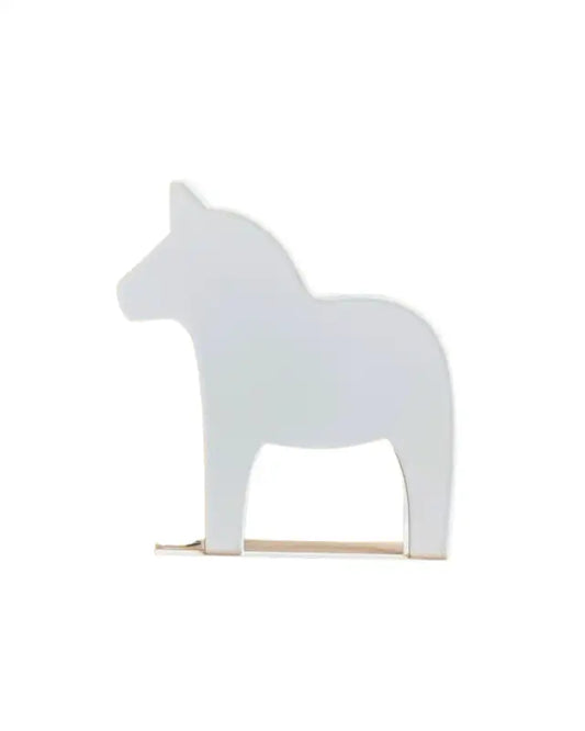 Servettställ Dalahäst 11 cm vit