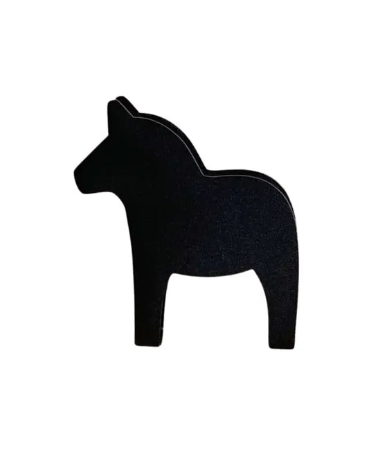 Servettställ Dalahäst svart 11 cm
