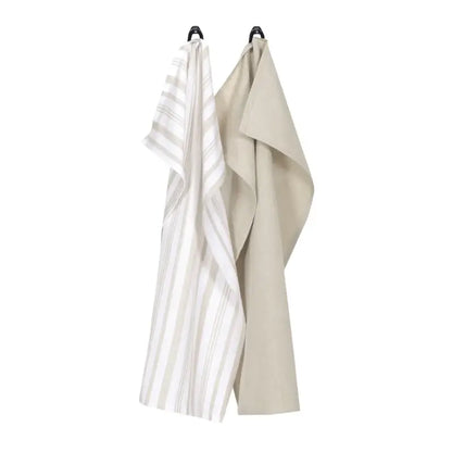 Simon kökshandduk 2-pack linne/vit - Kökshandduk