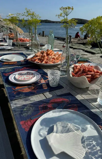 Skaldjursfest kökshandduk40x60 cm - Kökshandduk