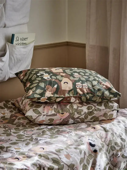 Skogsliv 2-dels Bäddset grön - sängkläder