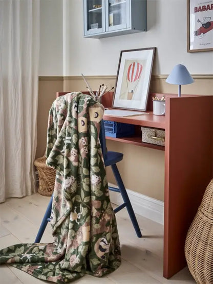 Skogsliv pläd grön - Pläd