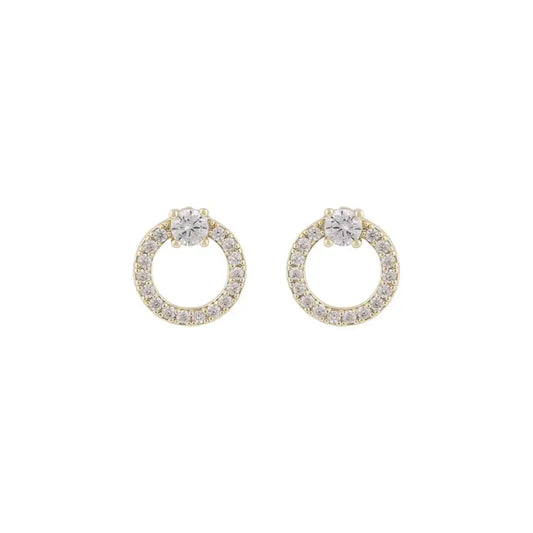 Snö Ace small ear gold/clear - Örhänge