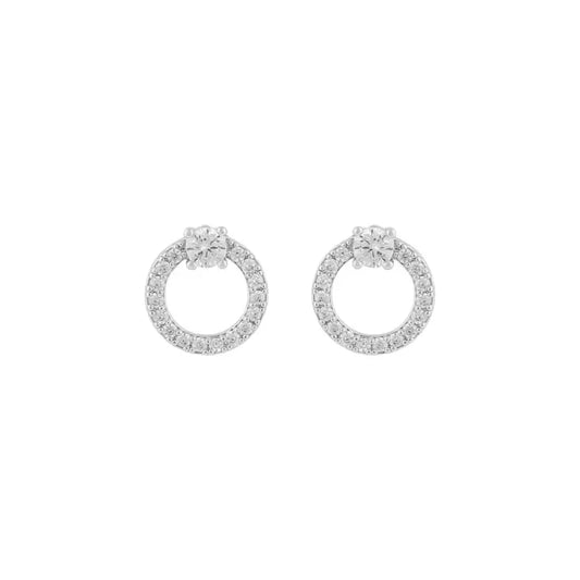 Snö Ace small ear silver/clear - Örhänge