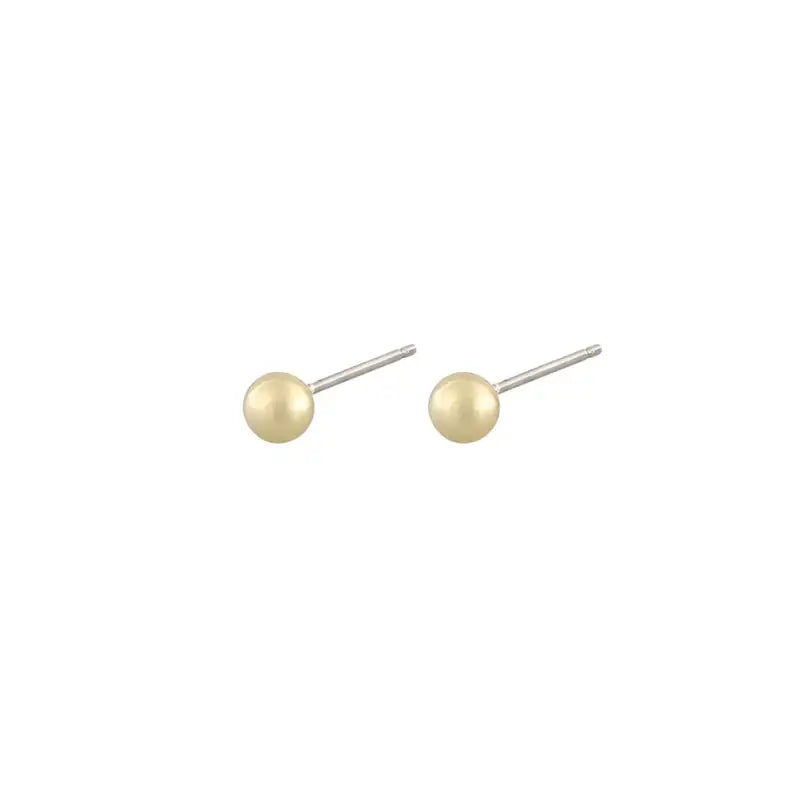 Snö Amsterdam ear 4mm plain gold - Örhänge