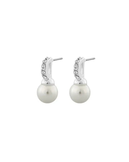 Snö Astrid ear silver/white Örhängen