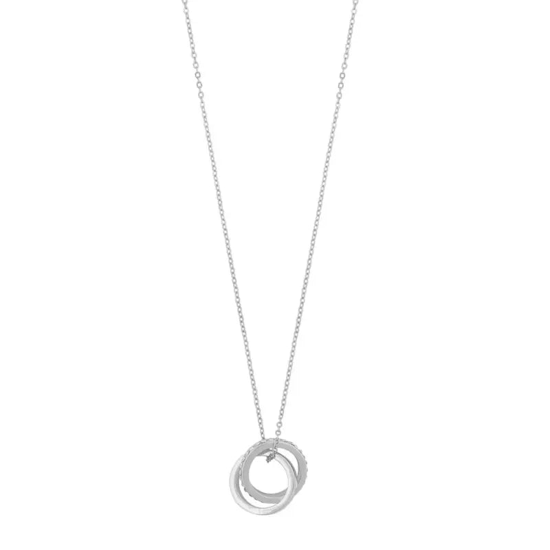SNÖ Connected pendant neck 80 cm silver/clear - Halsband