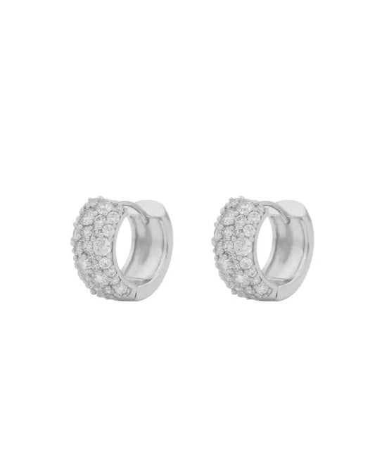 Snö Copenhagen wide ring ear s/clear - Örhängen