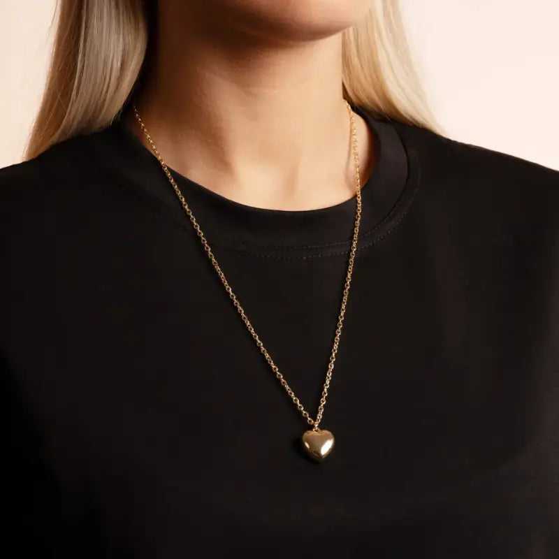 Snö Cute big heart neck 50 plain g - Hjärta