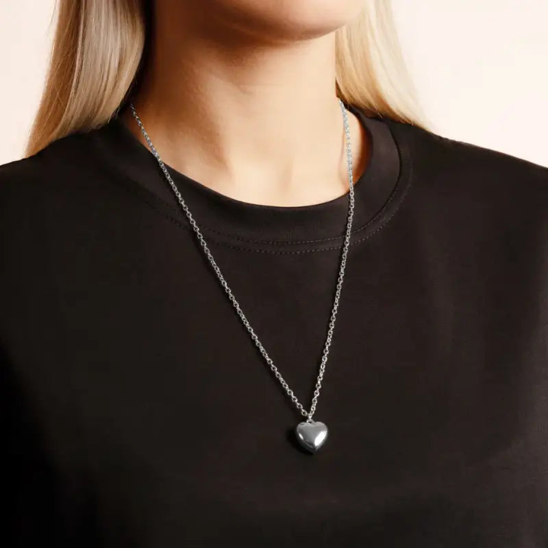 Snö Cute big heart neck 50 plain s - Hjärta