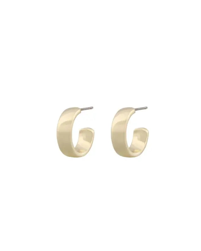 Snö Dublin small oval ear plain gold - Örhänge