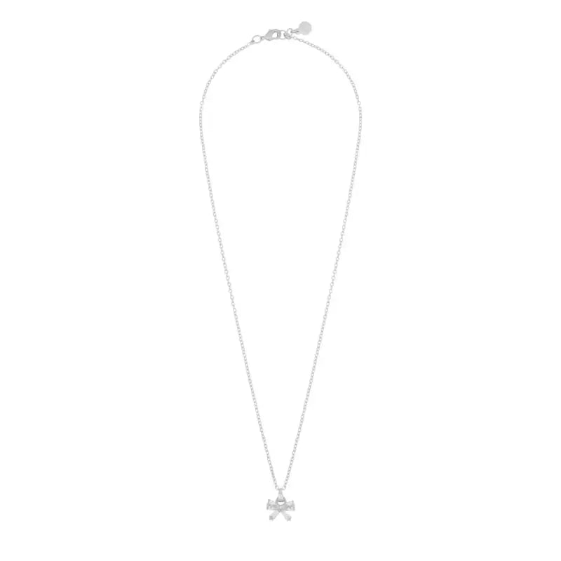Snö Eira bow pendant neck 45cm s/clear - Halsband