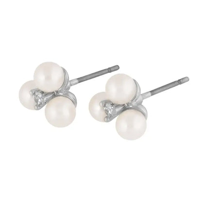 Snö Eira tripple pearl ear s/white - Örhängen
