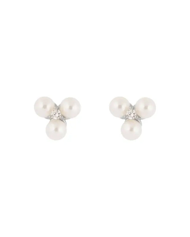 Snö Eira tripple pearl ear s/white - Örhängen