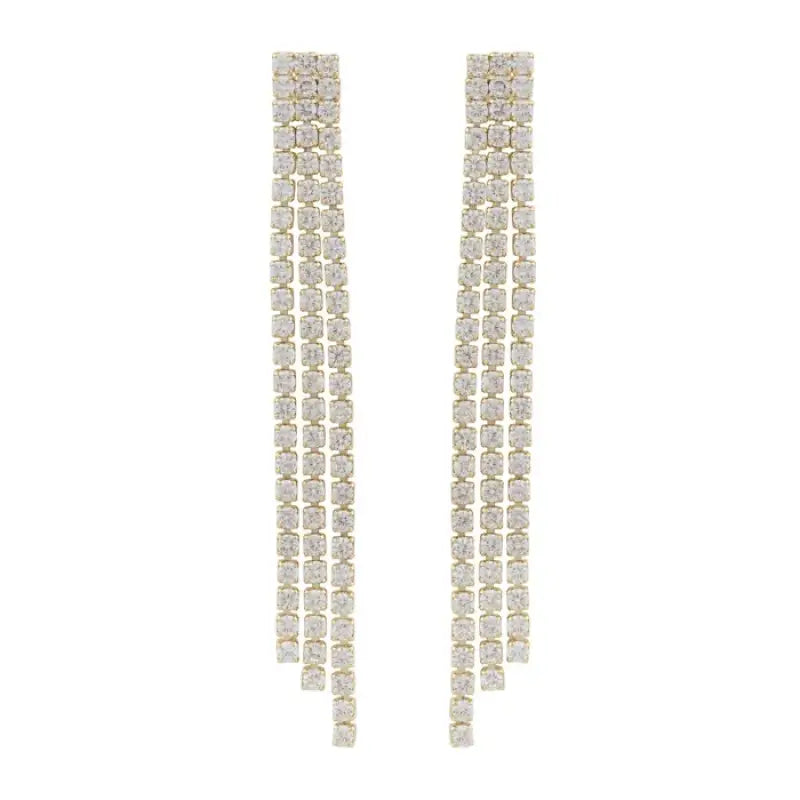 Snö Essence small tassel ear gold/clear - Örhänge