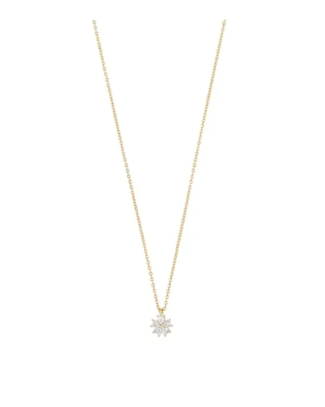 SNÖ flower pendant neck 40 g/clear - Halsband