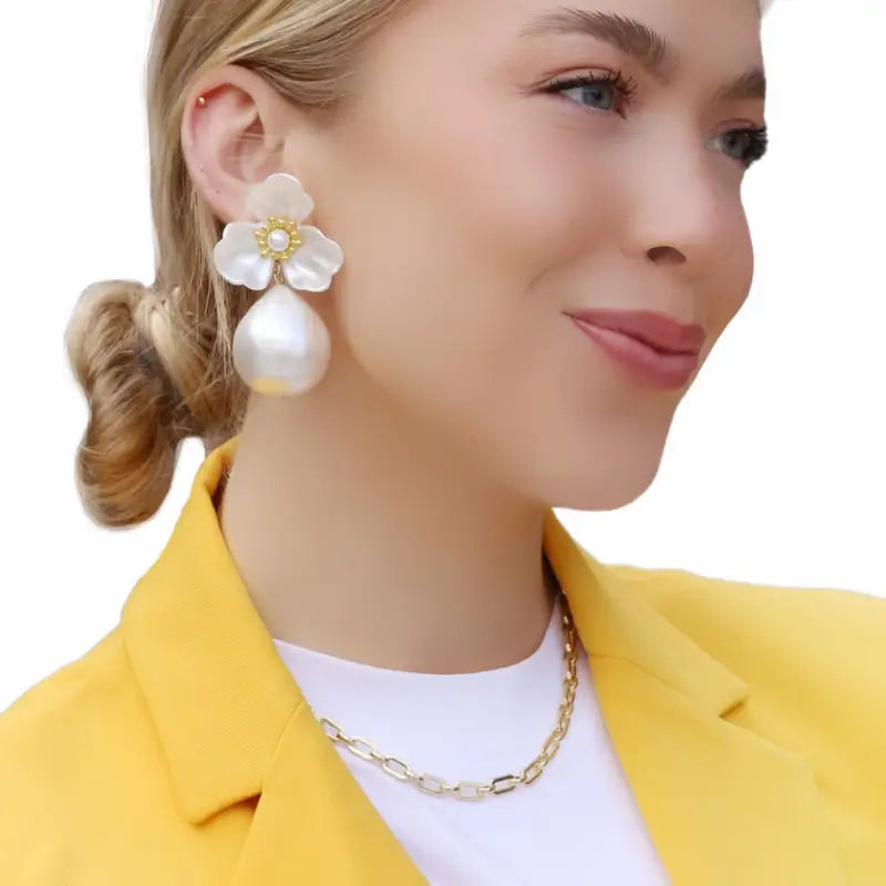 Snö ICON flower ear - Örhänge