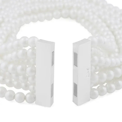 SNÖ ICON Megan big neck 7 string silver/white 45 cm - Halsband