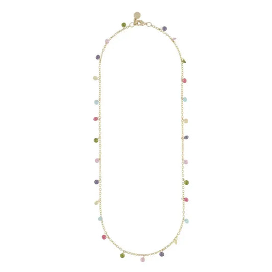 Snö Jen charm neck 45 cm gold/mix color - Halsband