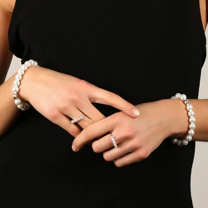 Snö Laney elastic pearl brace s/white S/M - Armband