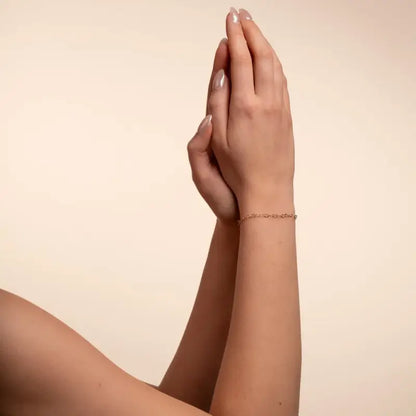 Snö Lovely hearts chain brace plain g - Armband