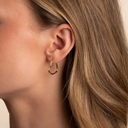 Snö Lovely oval ear plain g - Örhängen