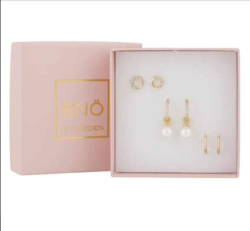 Snö Malne earring set 2 gold - Örhänge