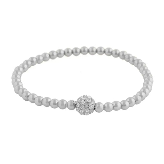 Snö Mysk small elastic brace silver/clear - Armband
