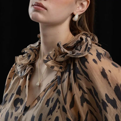 Snö Naomi drop pedant neck 45 cm gold - Halsband