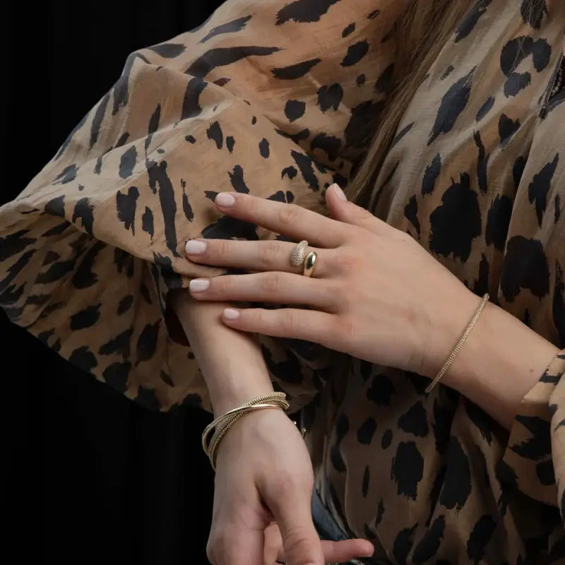 Snö Naomi ring gold/clear M - ringar