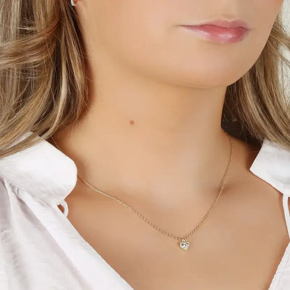 SNÖ Nisi heart pendant neck 42 cm gold/clear - Halsband