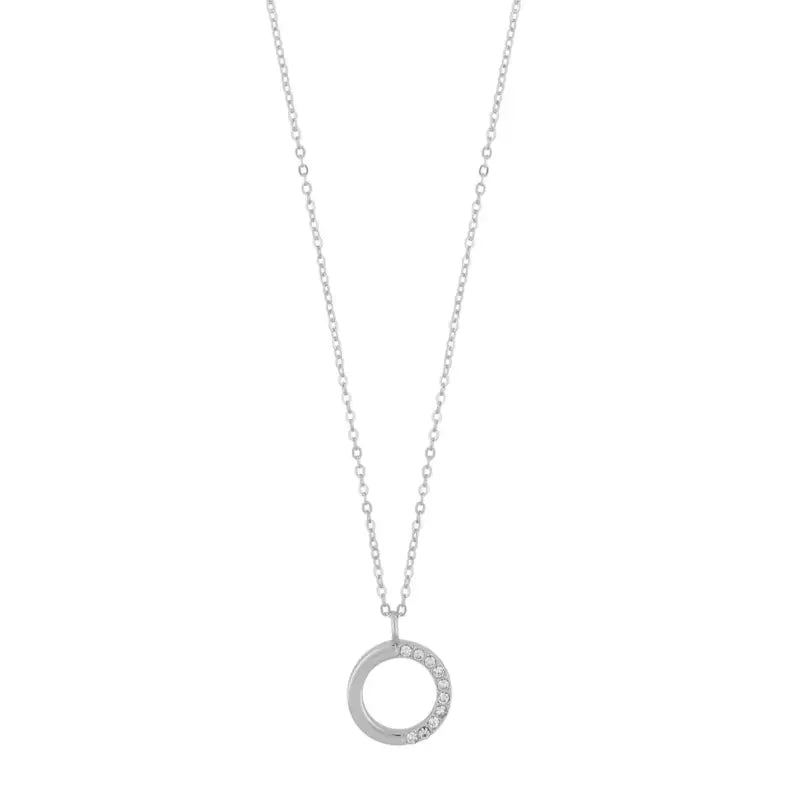 Snö Portal pendant neck 42cm silver/clear - Halsband